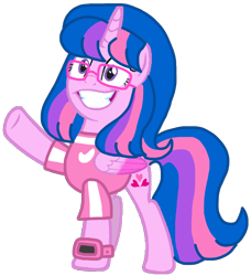 Size: 986x1080 | Tagged: safe, artist:徐詩珮, oc, oc only, oc:hsu amity, alicorn, pony, alicorn oc, glasses, horn, simple background, solo, transparent background, wings