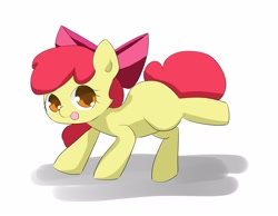 Size: 2426x1884 | Tagged: safe, artist:up_p_ab, apple bloom, earth pony, pony, g4, female, filly, raised hoof, solo