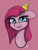 Size: 1330x1773 | Tagged: safe, artist:naen, pinkie pie, earth pony, pony, g4, bust, cute, female, happy, hat, mare, party hat, pinkamena diane pie, simple background, smiling, solo