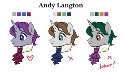 Size: 3558x2050 | Tagged: safe, artist:lunnita_pony, oc, oc only, oc:andy langton, pony, unicorn, high res, horn, solo, unicorn oc