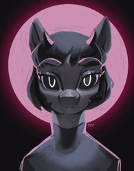 Size: 1600x2054 | Tagged: safe, artist:annna markarova, oc, oc only, pegasus, pony, bust, devil horns, horns, human shoulders, looking at you, solo