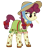 Size: 2269x2550 | Tagged: safe, alternate version, artist:third uncle, hilly hooffield, earth pony, pony, g4, the hooffields and mccolts, background pony, bow, clothes, female, hair bow, hat, high res, hooffield family, horse collar, mare, mud, muddy, pigtails, pose, simple background, solo, straw in mouth, sun hat, transparent background, vector