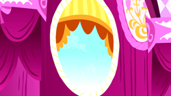 Size: 1280x720 | Tagged: safe, screencap, do princesses dream of magic sheep, g4, season 5, background, carousel boutique, liminal space, no pony, scenic ponyville, window