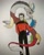 Size: 1080x1350 | Tagged: safe, artist:cloverleaf, discord, draconequus, human, g4, clothes, drawing, male, q, signature, simple background, sketch, spaceship, star trek, star trek: the next generation, stars, symbol