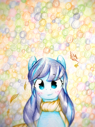 Size: 1920x2560 | Tagged: safe, artist:stardust0130, coloratura, earth pony, pony, g4, clothes, female, looking at you, mare, scarf, smiling, solo
