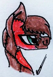 Size: 256x369 | Tagged: safe, artist:beamybutt, oc, oc only, earth pony, pony, earth pony oc, male, signature, solo, stallion, traditional art