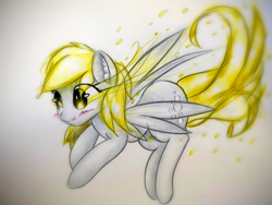 Size: 1920x1440 | Tagged: safe, artist:stardust0130, derpy hooves, pegasus, pony, g4, :t, female, flying, mare, solo