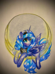 Size: 1920x2560 | Tagged: safe, artist:stardust0130, princess luna, alicorn, pony, g4, crown, female, jewelry, looking at you, mare, peytral, regalia, solo