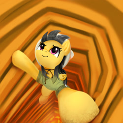 Size: 2000x2000 | Tagged: safe, artist:darksly, daring do, pegasus, pony, g4, climbing, clothes, female, hat, high res, mare, newbie artist training grounds, shirt, solo