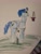 Size: 1452x1935 | Tagged: safe, artist:joeydr, oc, oc only, pony, unicorn, atg 2021, female, magic, mare, newbie artist training grounds, solo, sword, telekinesis, weapon