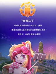 Size: 691x906 | Tagged: safe, oc, oc only, oc:豫珑, pony, china, henan brony festival, solo, zhengzhou