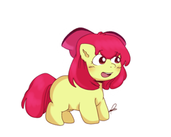 Size: 640x512 | Tagged: safe, artist:sumechiayuu, apple bloom, earth pony, pony, g4, anime style, female, filly, solo