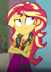 Size: 421x591 | Tagged: safe, screencap, sunset shimmer, display of affection, equestria girls, g4, my little pony equestria girls: better together, cropped, female, geode of empathy, magical geodes, solo