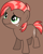 Size: 1844x2317 | Tagged: safe, artist:katielinda45, babs seed, earth pony, pony, g1, g4, brown background, female, filly, freckles, g4 style, high res, simple background, smiling, smirk, solo