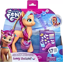 Size: 1835x1802 | Tagged: safe, sunny starscout, earth pony, pony, g5, official, brushable, pony history, toy
