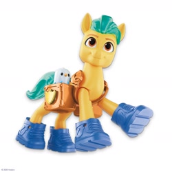 Size: 2400x2400 | Tagged: safe, hitch trailblazer, bird, earth pony, pony, g5, official, boots, critter magnet, faic, high res, shoes, toy