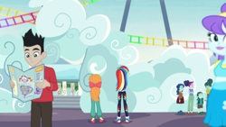 Size: 1920x1080 | Tagged: safe, screencap, aqua blossom, leafy mint, megan williams, megan williams (g4), mint chip, rainbow dash, human, equestria girls, equestria girls specials, g1, g4, my little pony equestria girls: better together, my little pony equestria girls: rollercoaster of friendship, converse, female, male, mother and child, mother and son, outdoors, shoes