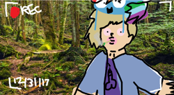 Size: 892x488 | Tagged: safe, artist:somecoconut, rainbow dash, human, g4, camera shot, clothes, hat, logan paul, male, outdoors