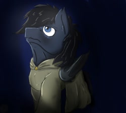 Size: 1144x1031 | Tagged: safe, artist:kage, oc, oc only, bat pony, pony, dark background, looking up, solo