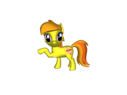 Size: 1200x900 | Tagged: safe, artist:mrbarney94, noi, earth pony, pony, ponylumen, g1, g4, 3d, 3d pony creator, female, filly, g4 style, hoof pointing, pointing, simple background, transparent background