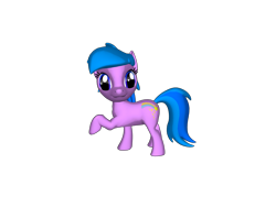 Size: 1200x900 | Tagged: safe, artist:mrbarney94, aura (g4), earth pony, pony, ponylumen, g1, g4, 3d, 3d pony creator, female, filly, g4 style, raised hoof, raised leg, simple background, transparent background