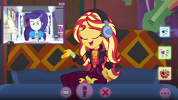 Size: 1920x1074 | Tagged: safe, screencap, rarity, sunset shimmer, equestria girls, festival looks, g4, my little pony equestria girls: better together