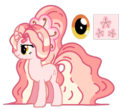 Size: 814x696 | Tagged: source needed, safe, artist:cherritoppu, oc, oc only, oc:cherry bloom, pony, unicorn, eyelashes, female, horn, mare, reference sheet, simple background, smiling, solo, transparent background, unicorn oc