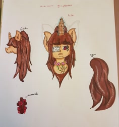 Size: 1931x2048 | Tagged: safe, artist:agdapl, oc, oc only, oc:rose black, pony, unicorn, bust, duo, eyepatch, female, glowing horn, horn, mare, signature, unicorn oc