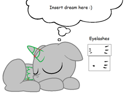 Size: 772x594 | Tagged: safe, artist:pupster0071, pony, base, cute, dream, dream bubble, sleeping, solo