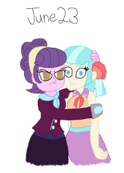 Size: 2000x2774 | Tagged: safe, artist:bigpurplemuppet99, coco pommel, suri polomare, equestria girls, g4, clothes, cocopolo, crystal prep academy uniform, female, high res, lesbian, mine!, school uniform, shipping