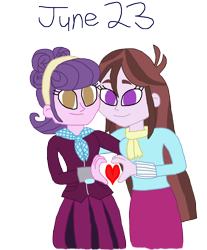 Size: 2000x2411 | Tagged: safe, artist:ktd1993, suri polomare, velvet sky, equestria girls, g4, 23, clothes, crystal prep academy uniform, duo, female, high res, lesbian, school uniform, shipping, surisky