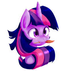 Size: 1280x1280 | Tagged: safe, artist:yinglung, twilight sparkle, pony, unicorn, g4, female, mare, mouth hold, quill, simple background, solo, transparent background