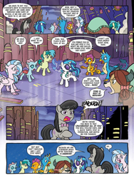 Size: 768x1024 | Tagged: safe, artist:tony fleecs, idw, dj pon-3, gallus, ocellus, octavia melody, sandbar, silverstream, smolder, vinyl scratch, yona, changedling, changeling, dragon, earth pony, griffon, hippogriff, pony, unicorn, yak, g4, the magic of cybertron, spoiler:comic, spoiler:the magic of cybertron03, crossover, cybertron, female, male, mare, student six, transformers