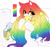 Size: 3302x3098 | Tagged: safe, artist:krissstudios, oc, oc only, pony, turtle, eye clipping through hair, eyebrows, eyebrows visible through hair, female, high res, looking at you, mare, multicolored hair, plushie, rainbow hair, simple background, solo, star plushie, white background