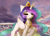 Size: 2679x1934 | Tagged: safe, artist:empress-twilight, princess celestia, alicorn, pony, g4, cloud, crown, cute, cutelestia, eyes closed, female, fence, folded wings, high res, i can't believe it's not magnaluna, jewelry, mare, raised hoof, regalia, sky, smiling, solo, wings