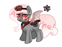 Size: 1024x768 | Tagged: safe, artist:pegas1ster, oc, oc only, oc:black widow, bat pony, pony, adoptable, bat pony oc, cutie mark, female, looking at you, mare, simple background, solo, white background