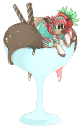 Size: 1789x2832 | Tagged: safe, artist:mediasmile666, oc, oc only, bat pony, pony, bat pony oc, cookie, female, food, high res, ice cream, mare, simple background, solo, strawberry, transparent background