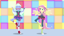 Size: 1920x1076 | Tagged: safe, screencap, fluttershy, sugarcoat, equestria girls, equestria girls specials, g4, my little pony equestria girls: dance magic, converse, dance magic (song), ponied up, shoes