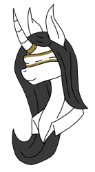Size: 1960x3550 | Tagged: safe, artist:agdapl, pony, unicorn, blindfold, bust, crossover, curved horn, horn, horn ring, medic, medic (tf2), ring, simple background, smiling, team fortress 2, transparent background