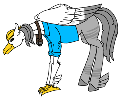 Size: 3341x2601 | Tagged: safe, artist:agdapl, hippogriff, pony, clothes, crossover, engineer, engineer (tf2), hard hat, high res, hippogriffied, male, simple background, species swap, team fortress 2, transparent background