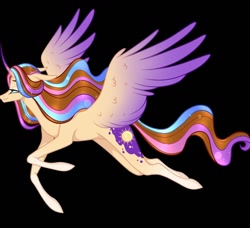 Size: 1080x986 | Tagged: safe, alternate version, artist:sia.brony, oc, oc only, oc:sia, alicorn, pony, unicorn, alicorn oc, black background, female, flying, horn, mare, simple background, solo, wings