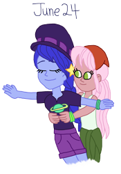 Size: 2162x3081 | Tagged: safe, artist:ktd1993, raspberry lilac, space camp, equestria girls, g4, 24, duo, female, high res, lesbian, shipping, spacelilac