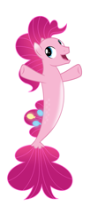 Size: 1145x2816 | Tagged: safe, artist:andy213yt, pinkie pie, pony, seapony (g4), g4, arms spread out, base used, bubble berry, fish tail, open mouth, open smile, rule 63, seaponified, seapony pinkie pie, simple background, smiling, solo, species swap, tail, white background