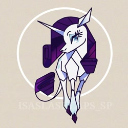Size: 1197x1197 | Tagged: safe, artist:laps-sp, rarity, pony, unicorn, g4, origami, origami pony