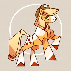 Size: 1197x1197 | Tagged: safe, artist:laps-sp, applejack, earth pony, pony, g4, origami, origami pony