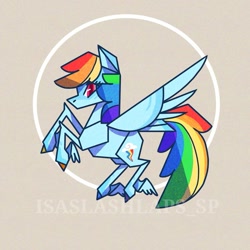 Size: 1197x1197 | Tagged: safe, artist:laps-sp, rainbow dash, pegasus, pony, g4, origami, origami pony