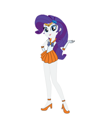 Size: 620x704 | Tagged: safe, artist:brightstar40k, rarity, equestria girls, g4, base used, eqg promo pose set, sailor moon (series), sailor venus, simple background, solo, white background