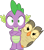 Size: 2291x2618 | Tagged: safe, artist:porygon2z, owlowiscious, spike, bird, dragon, owl, g4, just for sidekicks, season 3, crossed arms, duo, duo male, high res, looking at you, male, oh crap, peekaboo, shocked, simple background, surprised, transparent background, vector