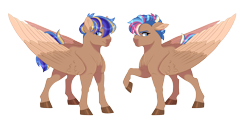 Size: 6344x3102 | Tagged: safe, artist:gigason, oc, oc only, pegasus, pony, colt, female, filly, male, offspring, parent:dumbbell, parent:rainbow dash, parents:dumbdash, siblings, simple background, transparent background, two toned wings, wings