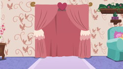 Size: 1280x720 | Tagged: safe, screencap, discordant harmony, g4, season 7, background, curtains, discord's house, liminal space, no pony, scenic ponyville